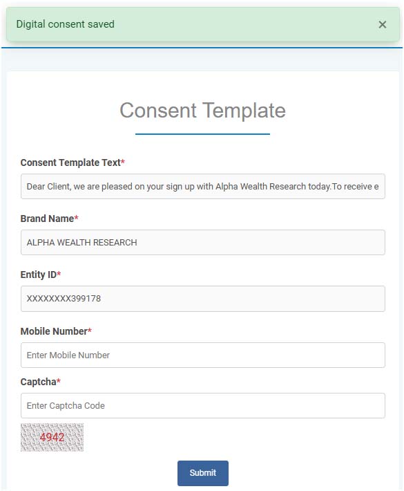Step 3 - Consent Saved